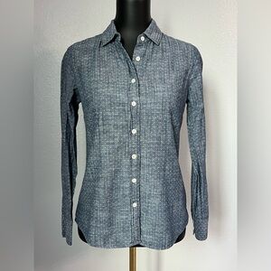 J. Crew Perfect shirt Polka Dot chambray denim cotton button-down 2